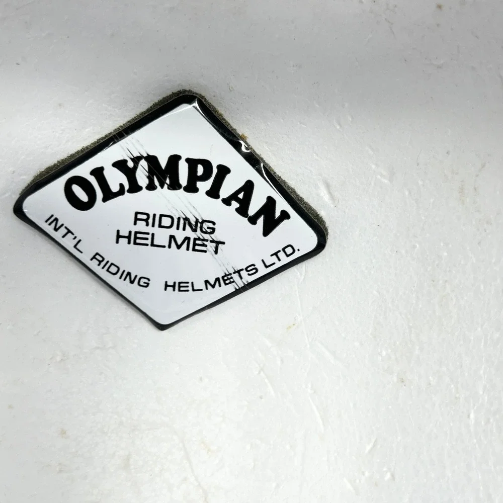 Vintage IRH Olympian Riding Helmet Size 7 Black Velvet Prop Missing Pad